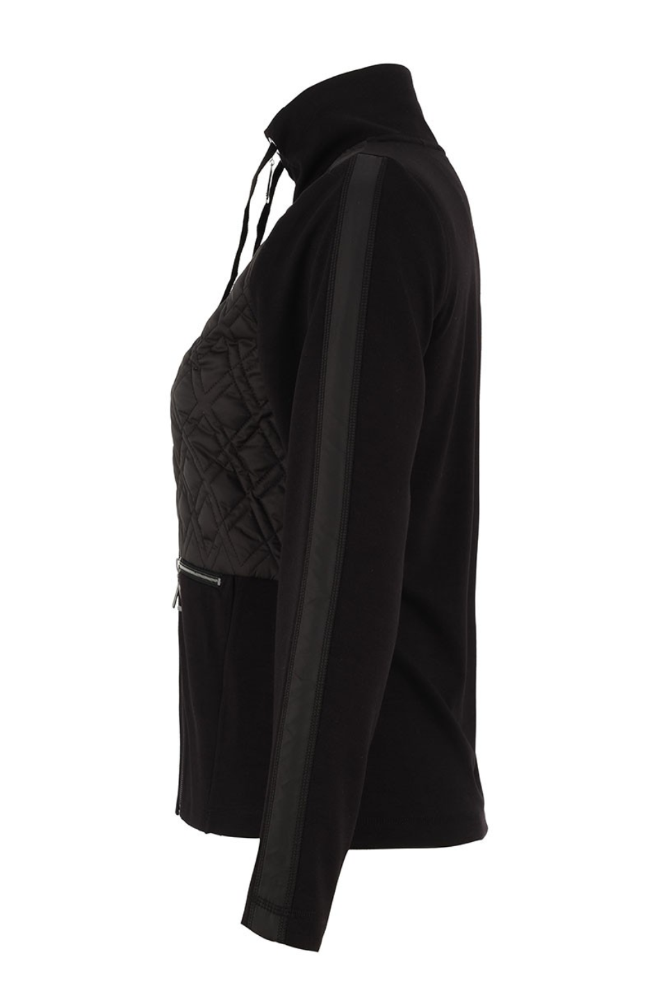 Dolcezza Quilted Jacket with Zipper in Black