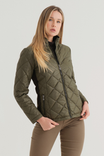 Load image into Gallery viewer, Dolcezza Quilted Puffer Jacket | Khaki | 74816
