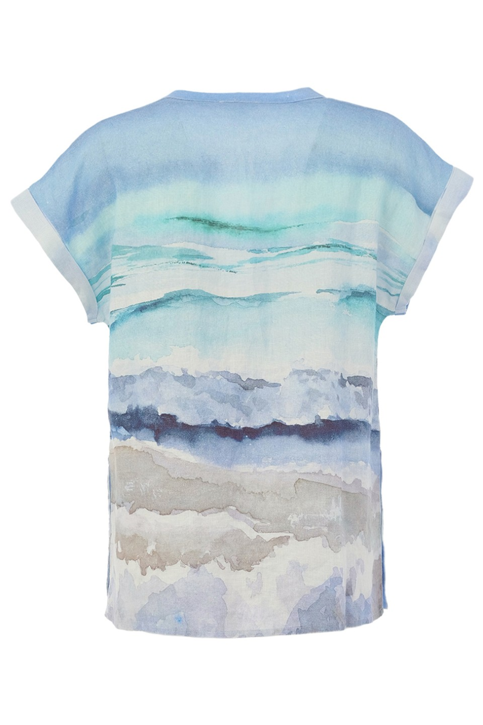 Dolcezza 'Seascape' Linen Blouse 