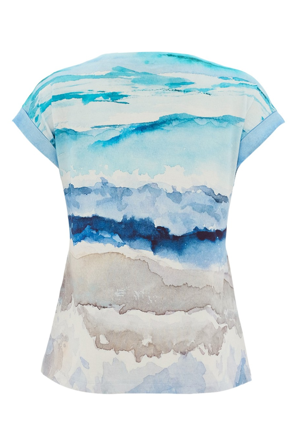 Dolcezza 'Seascape' Top with Clear Diamante Detail 