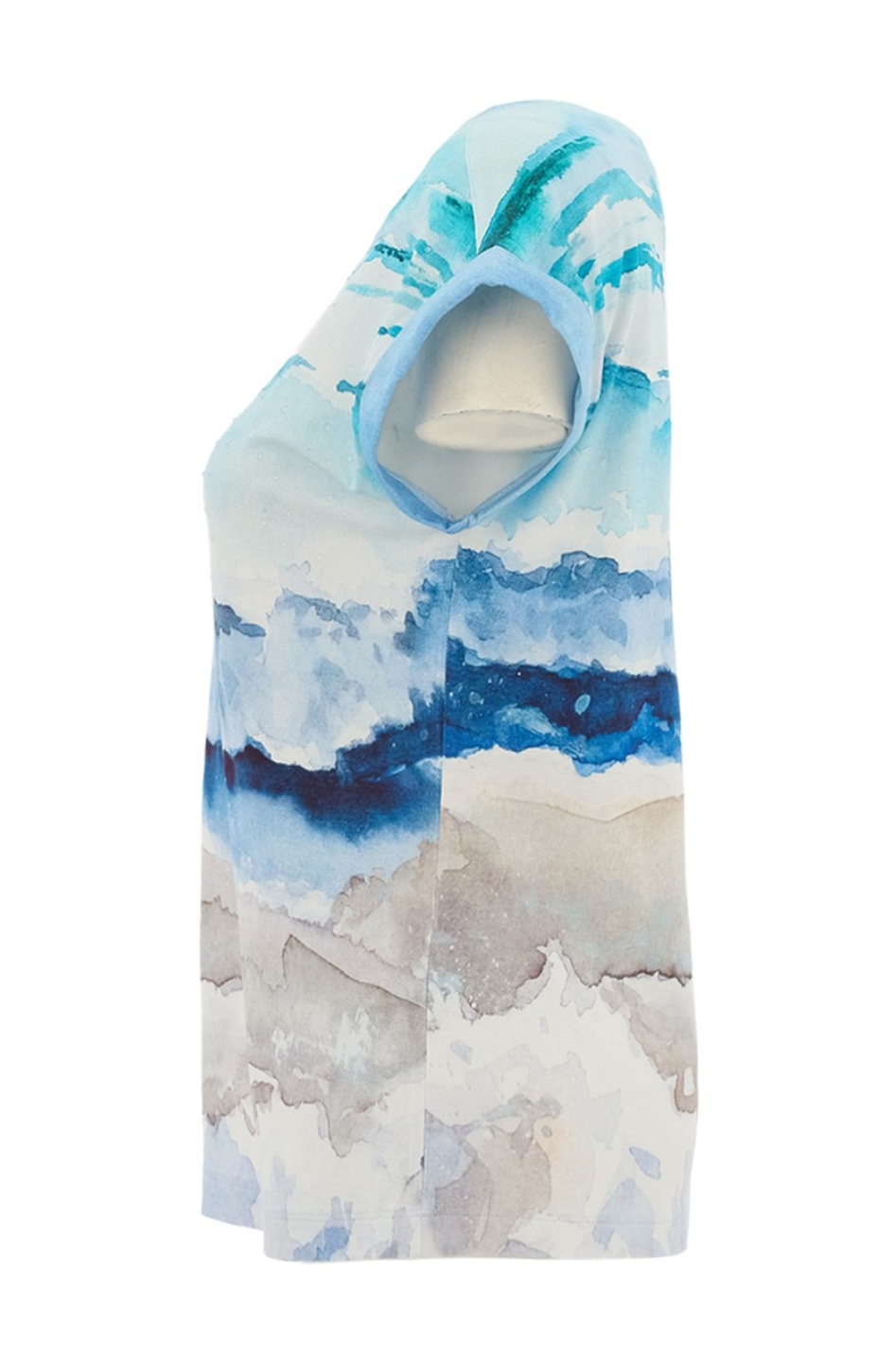 Dolcezza 'Seascape' Top with Clear Diamante Detail 