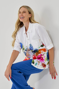 Dolcezza 'Spring Delight' Linen Top | 26702