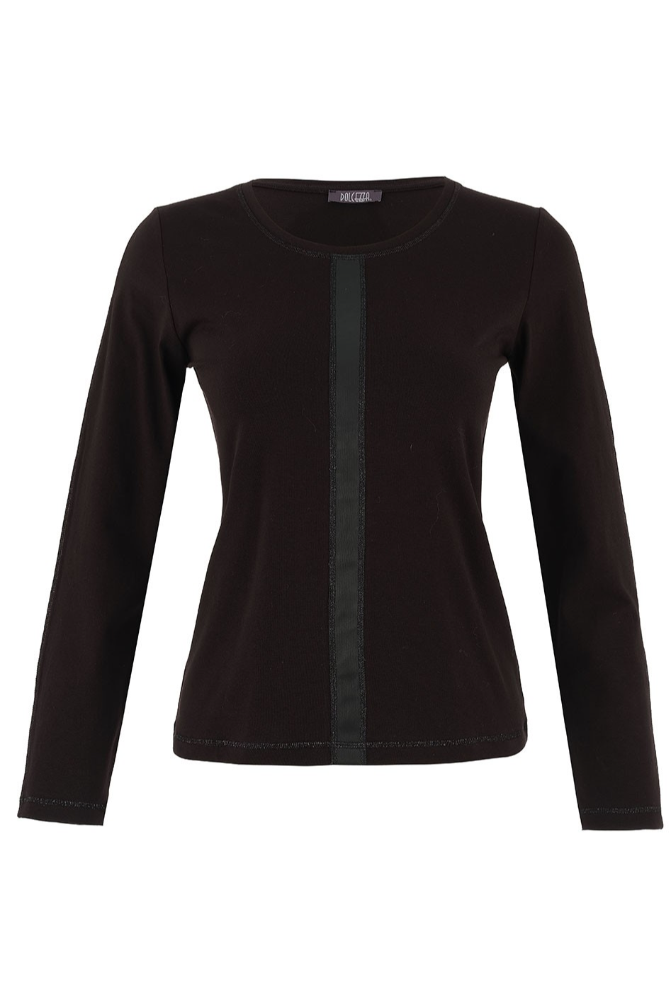 Dolcezza Top with Faux Leather Trim 