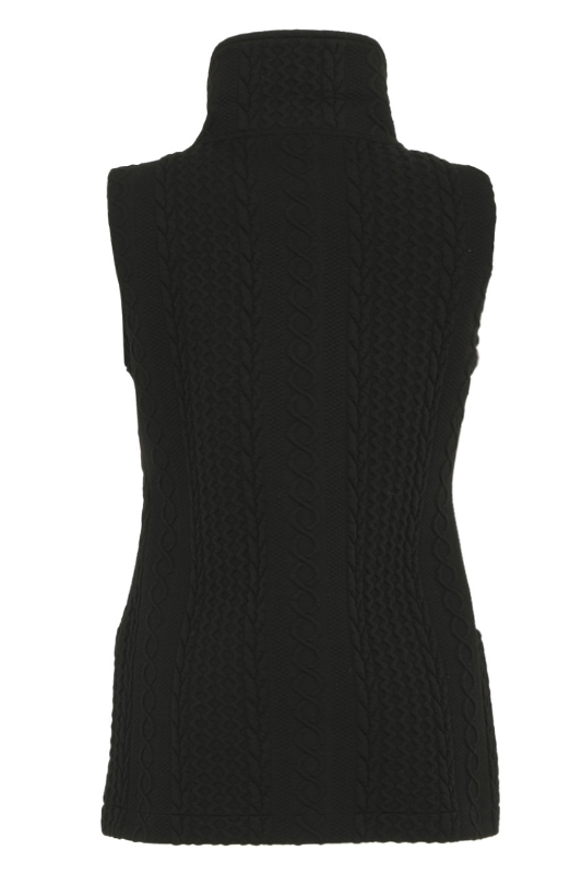 Dolcezza Zipper Closure Vest | Black | 74201