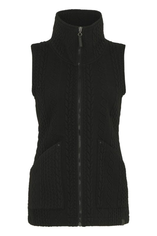 Dolcezza Zipper Closure Vest | Black | 74201