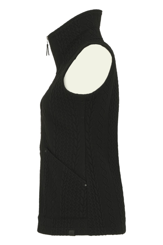 Dolcezza Zipper Closure Vest | Black | 74201
