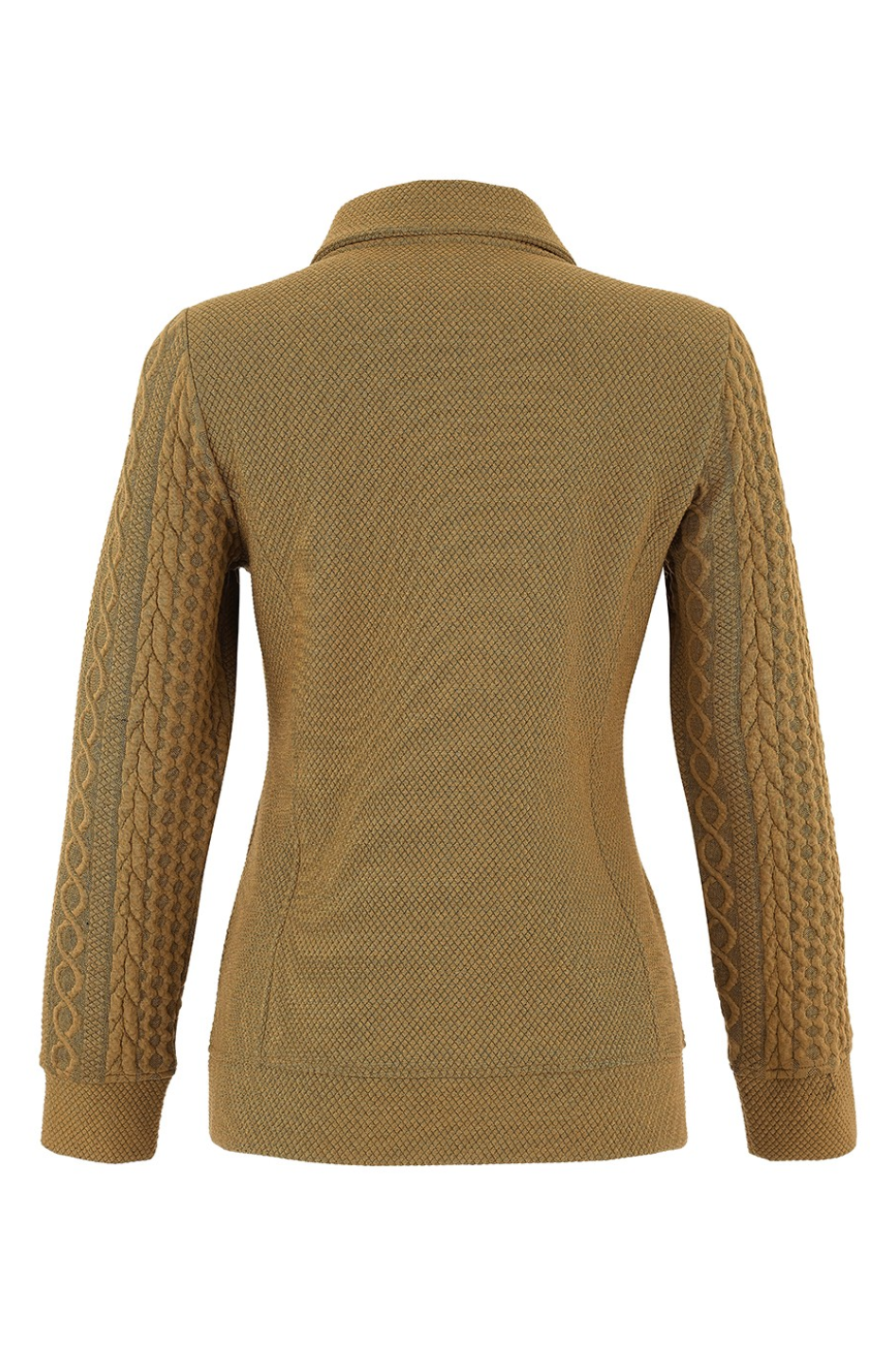 Dolcezza Zipper Puffer Jacket in Camel