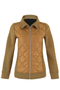 Dolcezza Zipper Puffer Jacket in Camel