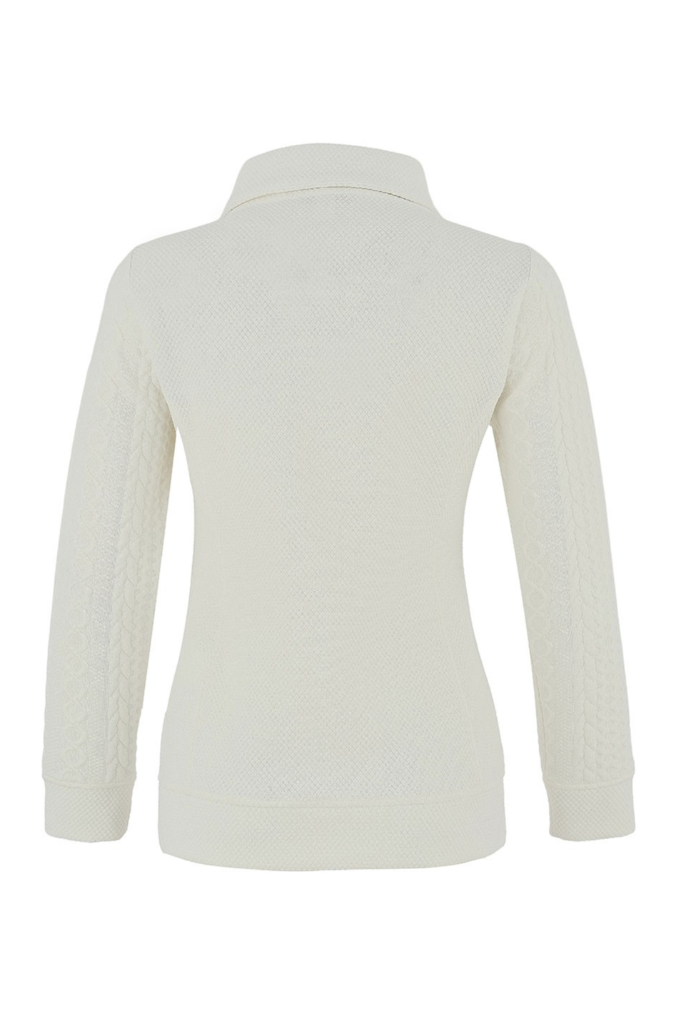 Dolcezza Zipper Puffer Jacket in Off White