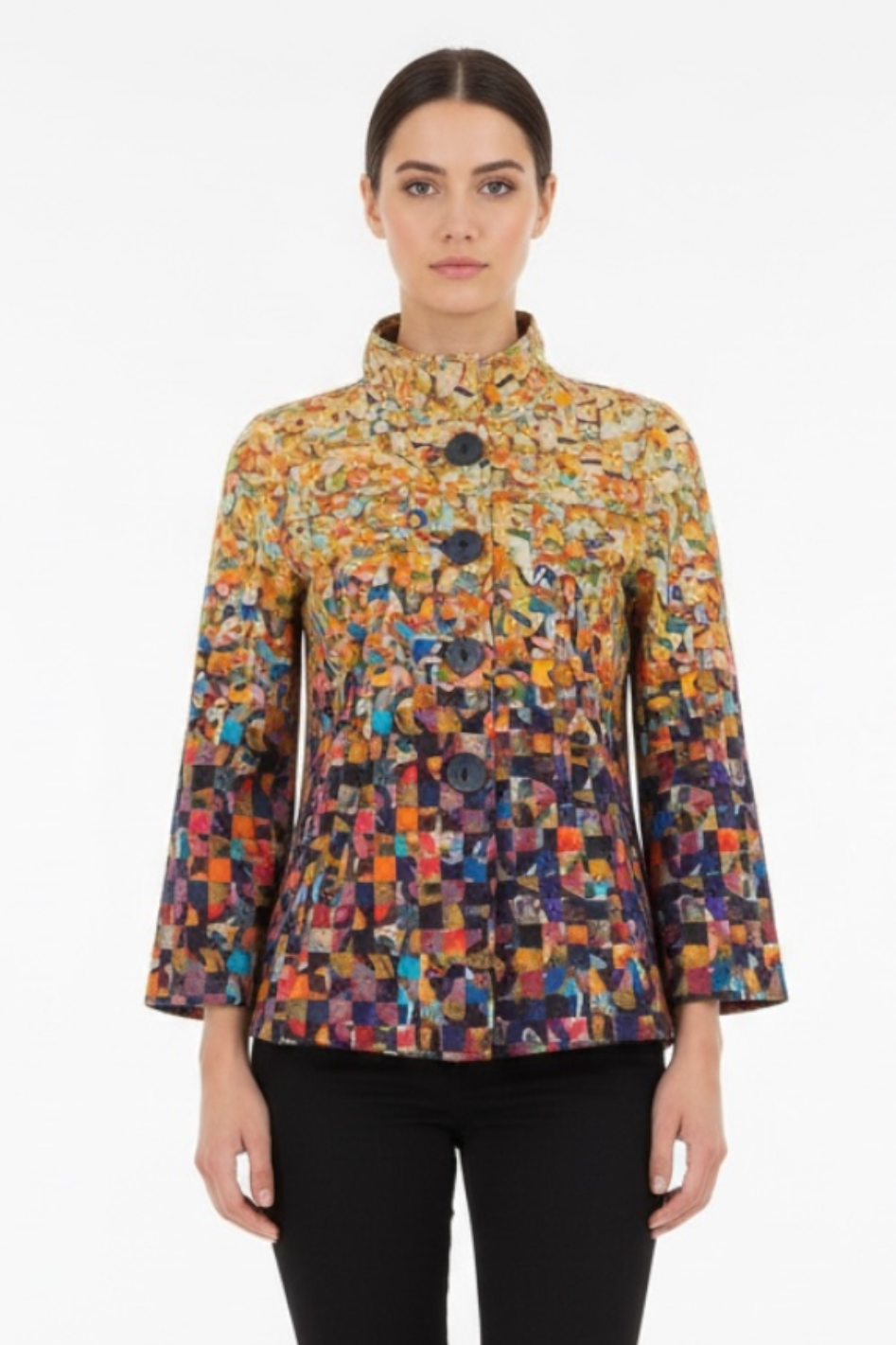 Dolcezza 'Jennifer Lommers' Gold Rubble Knit Jacket 