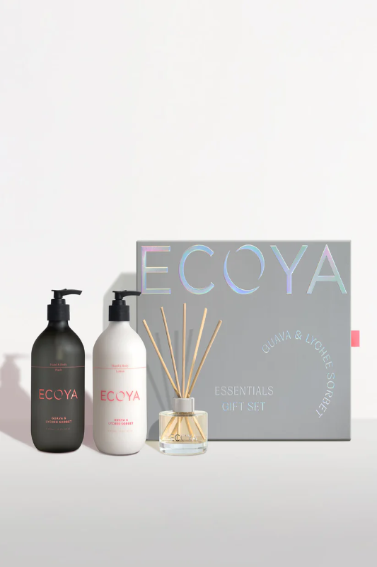 Ecoya Guava & Lychee Sorbet Essentials Gift Set