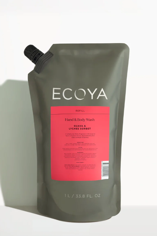 Ecoya Guava & Lychee Sorbet Hand & Body Wash Refill