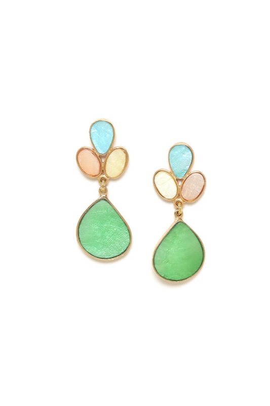 Franck Herval Victoire 3 Oval Top Post Earrings