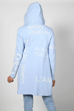 Load image into Gallery viewer, Frank Lyman Knit Cover Up in Light Blue and White

