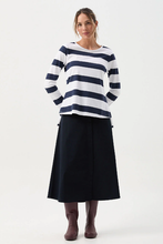 Load image into Gallery viewer, Goondiwindi Cotton A-Line Long Sleeve Tee | White/Parisian

