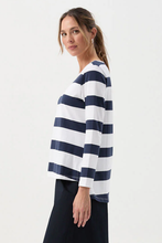 Load image into Gallery viewer, Goondiwindi Cotton A-Line Long Sleeve Tee | White/Parisian
