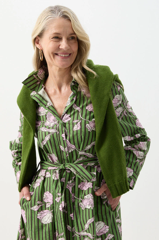Goondiwindi Cotton Midi Shirt Dress | Poppy Print