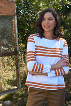 Load image into Gallery viewer, Goondiwindi Cotton A-Line Printed Tee in White and Orange
