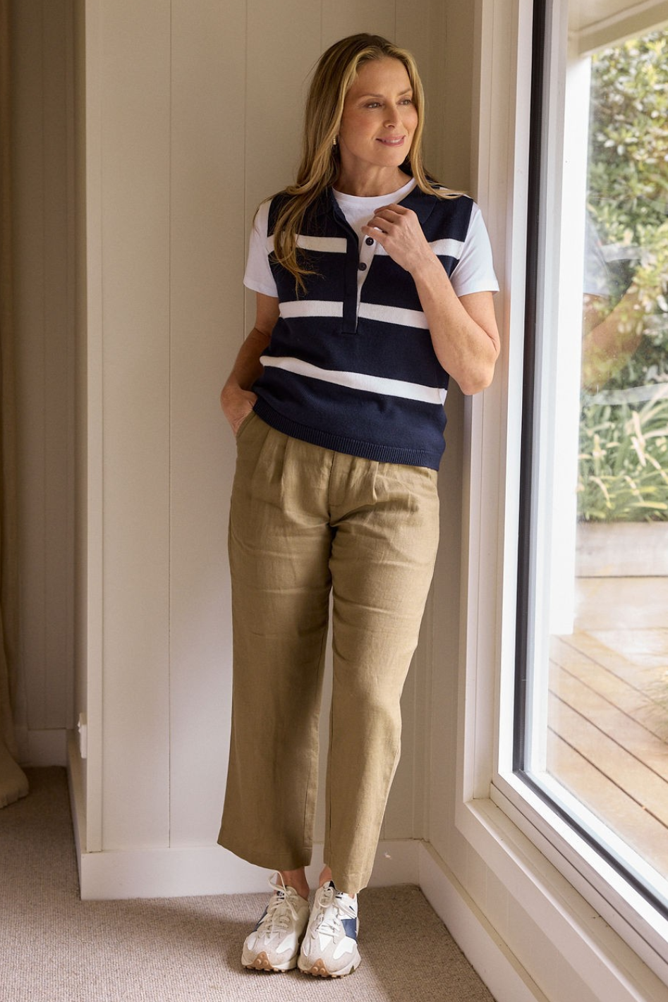 Goondiwindi Cotton Barley Cotton/Cashmere Knit Vest 