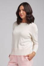 Load image into Gallery viewer, Goondiwindi Cotton Rib Hem Jumper in Starch White
