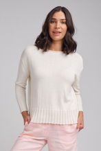 Load image into Gallery viewer, Goondiwindi Cotton Rib Hem Jumper in Starch White
