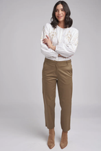 Load image into Gallery viewer, Goondiwindi Cotton Cropped Straight Leg Pant in Brown
