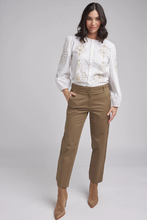 Load image into Gallery viewer, Goondiwindi Cotton Cropped Straight Leg Pant in Brown
