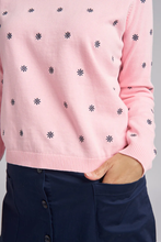 Load image into Gallery viewer, Goondiwindi Cotton Daisy Embroidered Jumper in Pale Pink and Blue
