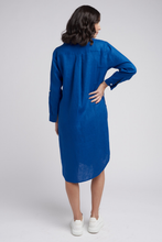 Load image into Gallery viewer, Goondiwindi Cotton Shirtmaker Linen Dress | Opal Blue
