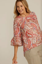 Load image into Gallery viewer, Goondiwindi Cotton Patricia Blouse in Paisley Print
