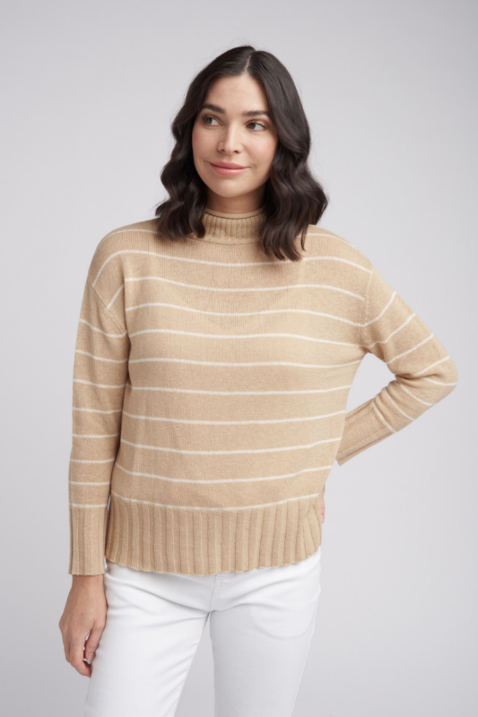 Goondiwindi Cotton Stripe Rib Hem Jumper