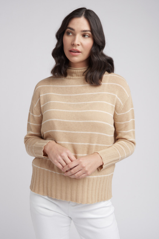 Goondiwindi Cotton Stripe Rib Hem Jumper