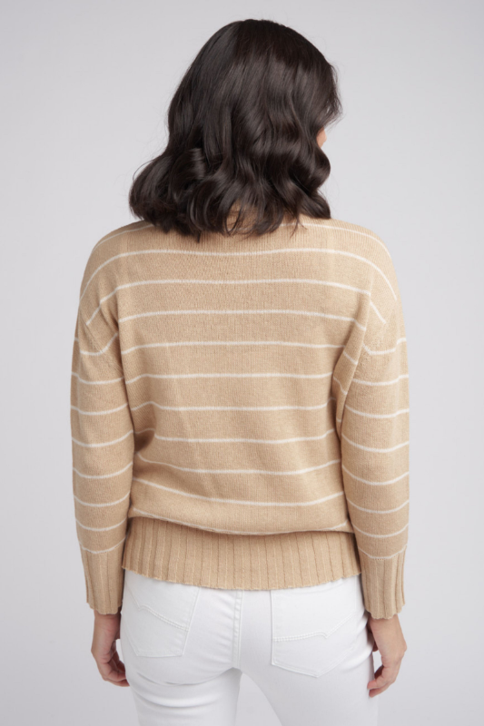 Goondiwindi Cotton Stripe Rib Hem Jumper