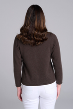 Load image into Gallery viewer, Goondiwindi Cotton Zip Knit Cardi | Coffee
