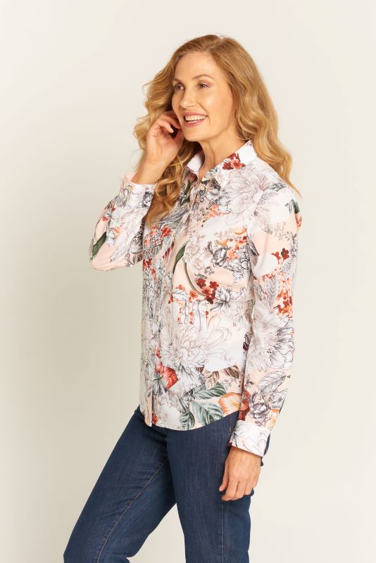 Goondiwindi Cotton Maddy Shirt in Cotton Botanical Print