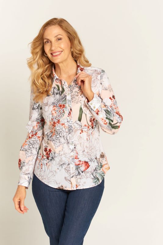 Goondiwindi Cotton Maddy Shirt in Cotton Botanical Print