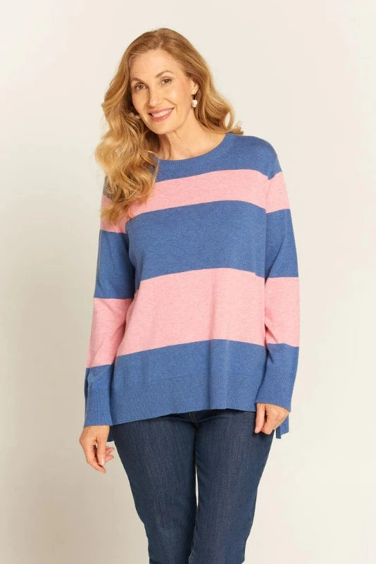 Goondiwindi Cotton Stripe Crew Neck Jumper | become a VIP and save 10% ...