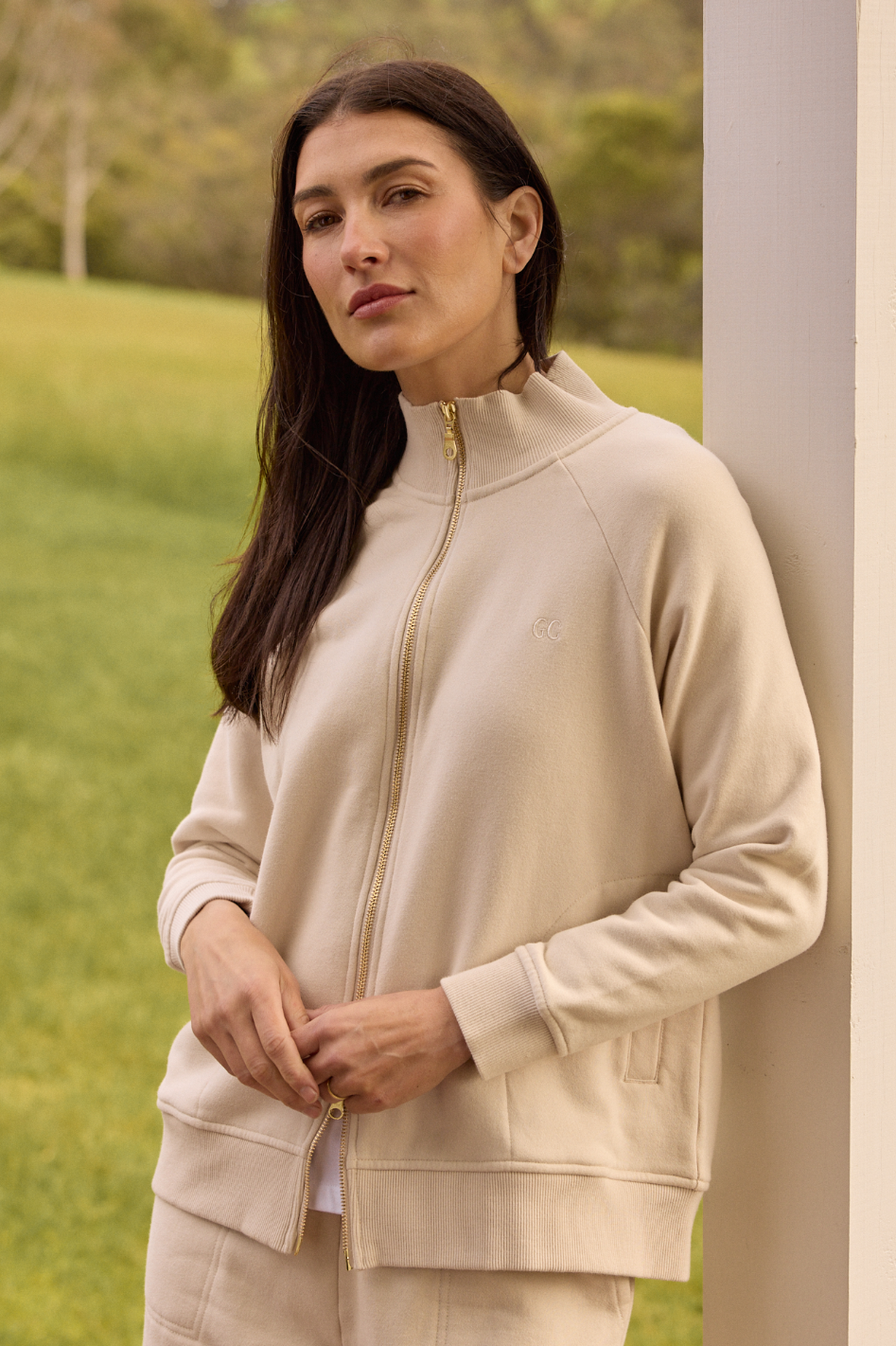 Goondiwindi Cotton Barkly Cotton Fleece Jacket | Birch | 7072