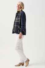 Load image into Gallery viewer, Goondiwindi Cotton Check Longline Vest | Navy Check
