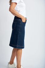 Load image into Gallery viewer, Goondiwindi Cotton Denim Knee Length Skirt | Indigo

