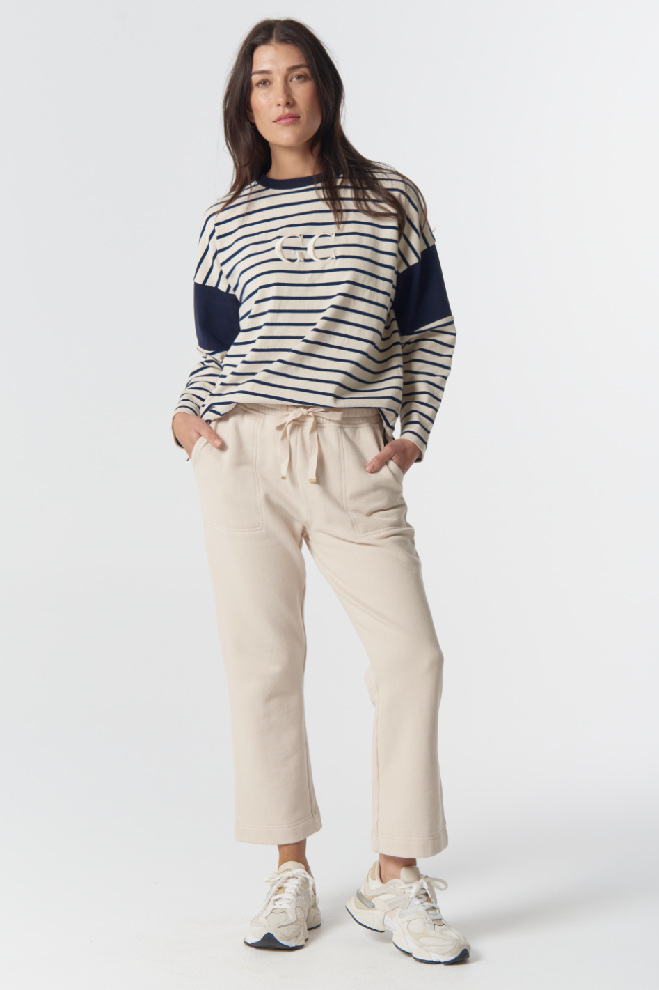 Goondiwindi Cotton GC Logo Stripe Cotton Sweater 
