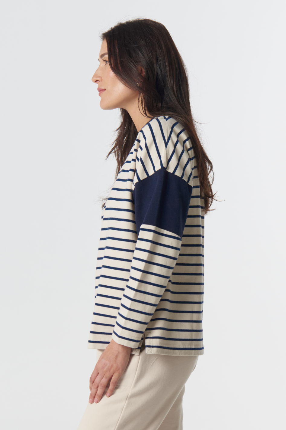 Goondiwindi Cotton GC Logo Stripe Cotton Sweater 