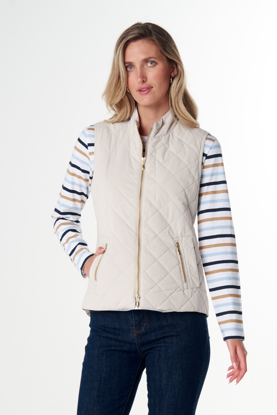 Goondiwindi Cotton The Heritage Quilted Vest in Birch