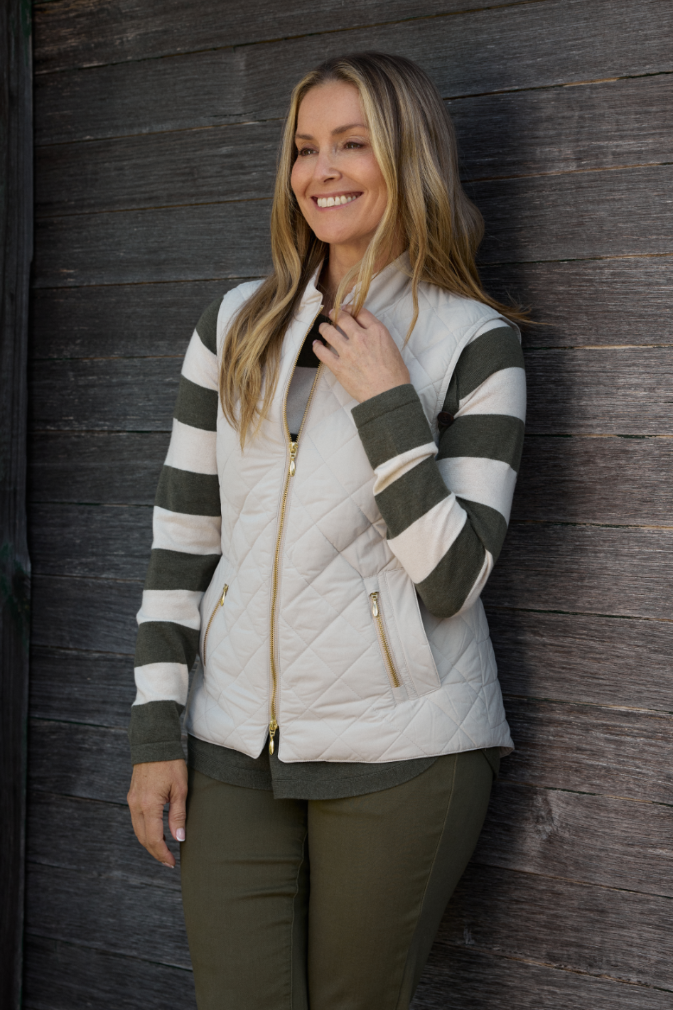 Goondiwindi Cotton The Heritage Quilted Vest in Birch