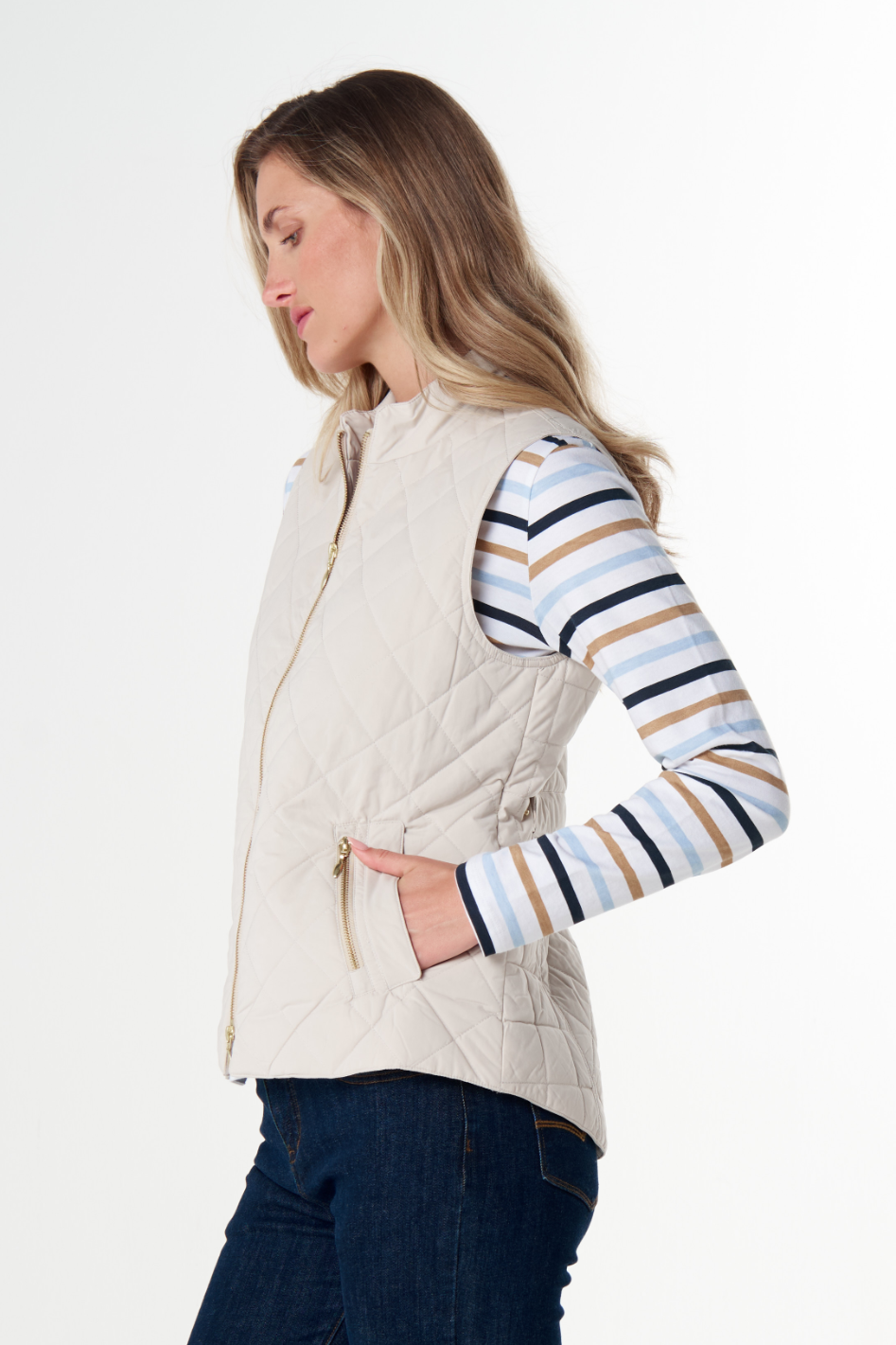 Goondiwindi Cotton The Heritage Quilted Vest in Birch