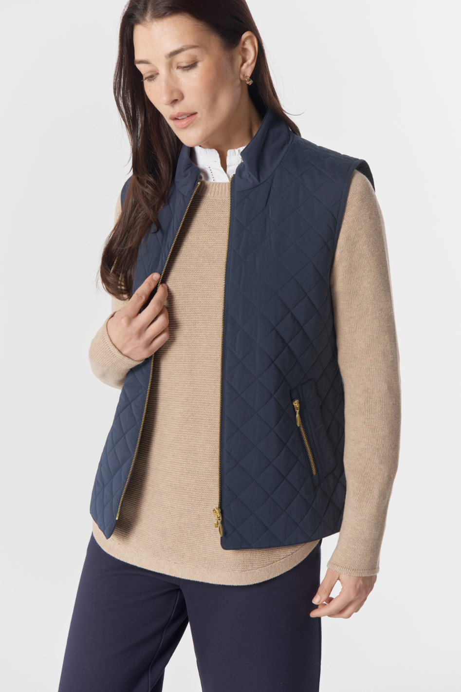 Goondiwindi Cotton The Heritage Quilted Vest in Navy