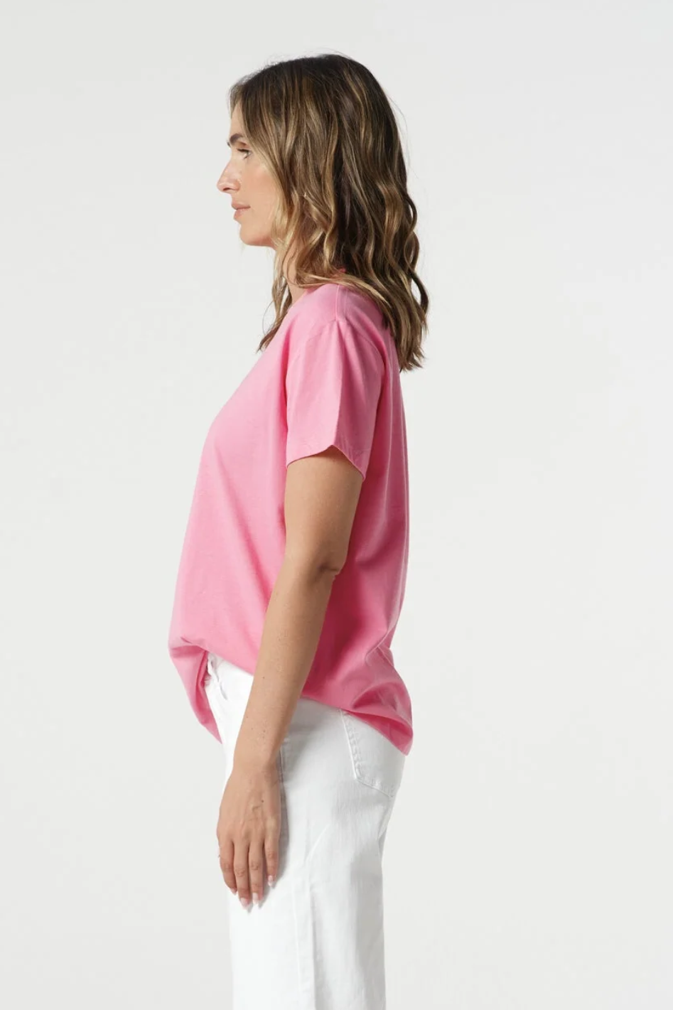 Goondiwindi Cotton GC Cotton Logo Tee in Pink Cosmos 