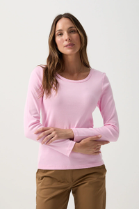 Goondiwindi Cotton Long Sleeved Rib Tee | Pale Pink