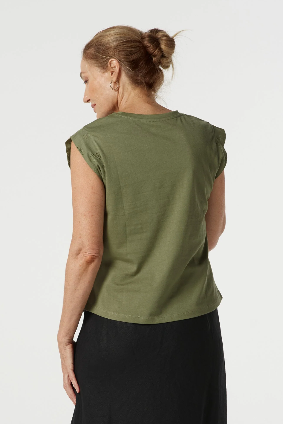 Goondiwindi Cotton Muscle Tee in Sage