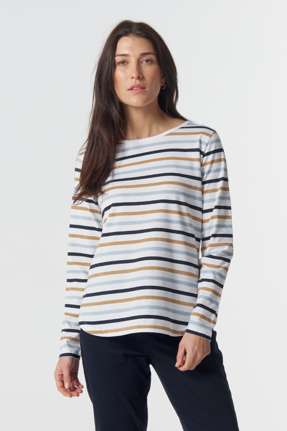 Goondiwindi Cotton Original Multi Stripe Long Sleeve Tee